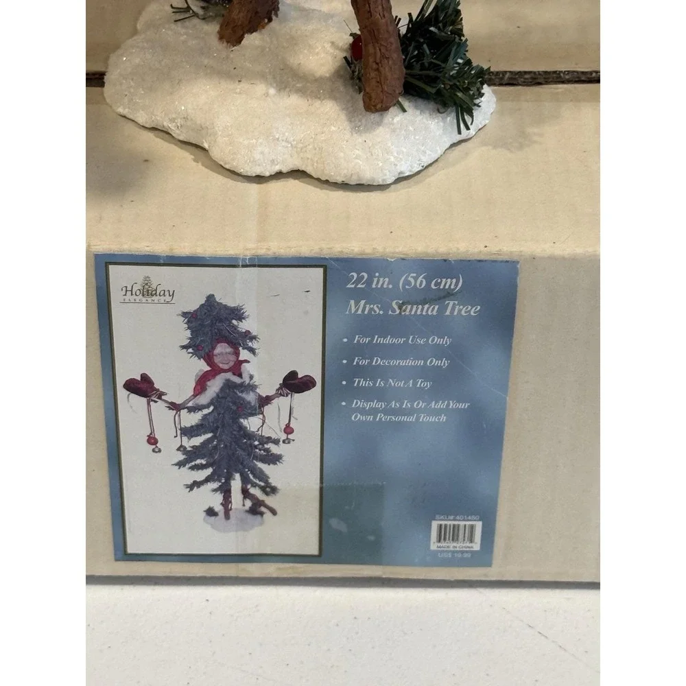 VTG Mrs Santa Posable Tree Christmas Decoration Holiday Elegance 22